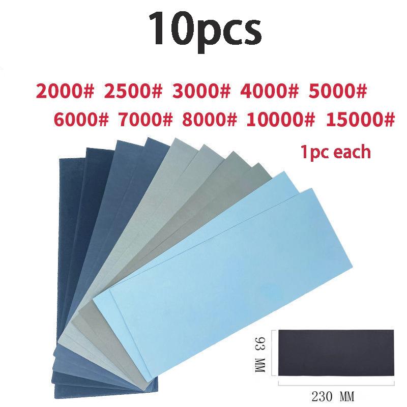 Schleifpapier Set Nass/Trocken Schleifpapier Polieren 60-20000 Körnung Schleifpapier Schleifwerkzeuge Auto Metall Kunststoff Polieren
