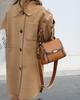 New fashionable and versatile women's shoulder/crossbody bag, trendy and stylish genuine leather bucket bag.