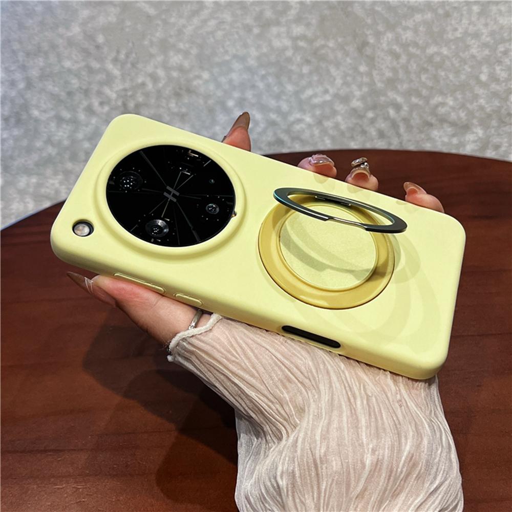 For Oppo Find X8 Ultra 5G Magnetic Case Rotating Kickstand Liquid Silicone PC Phone Cover Skin Touch