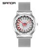 Classic Men's Quartz Watch - Car Wheel Style, Steel Band, Trendy & Casual