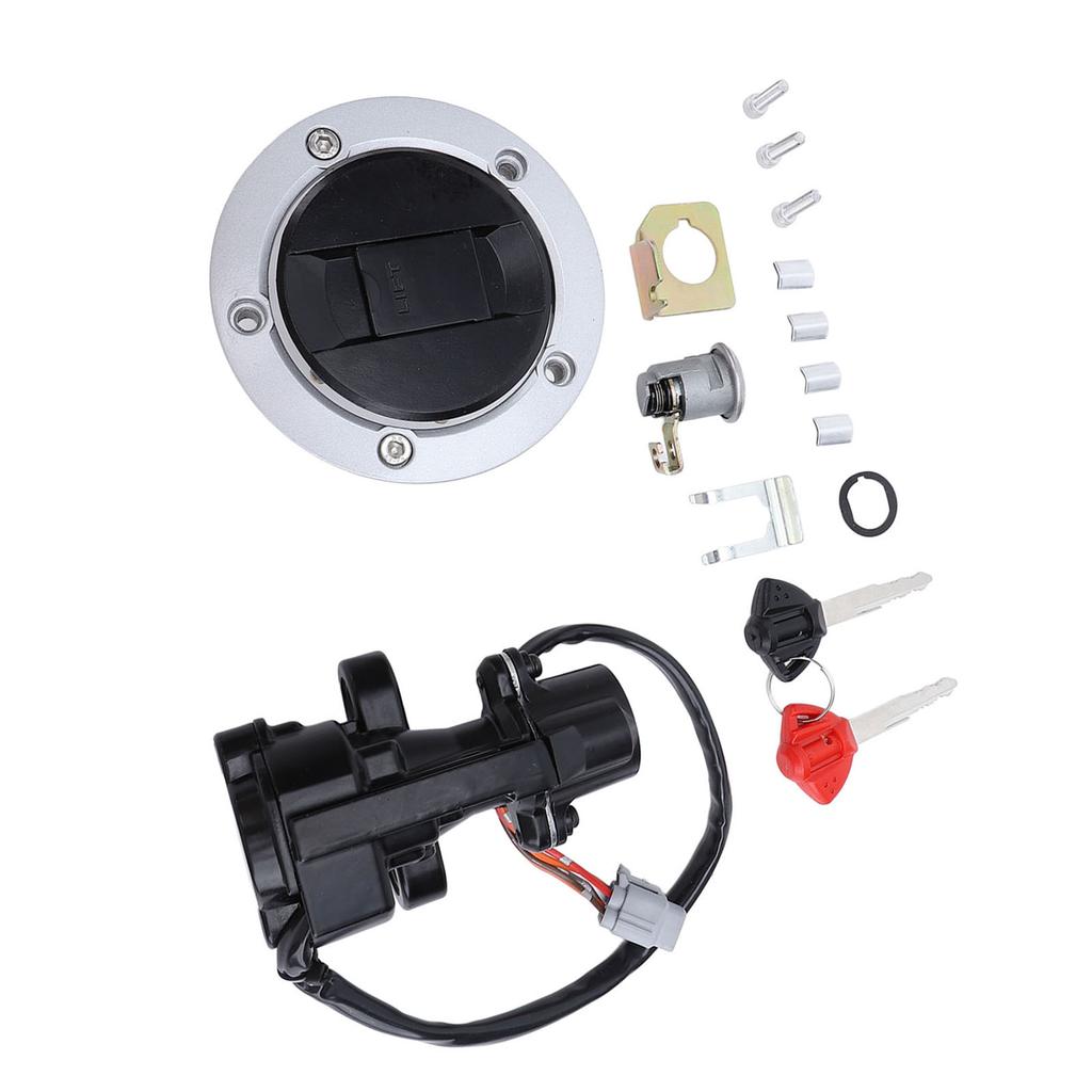 Ignition Switch Fuel Gas Cap Seat Lock Set Metal ABS Replacement for Suzuki GSXR600 GSXR750 GSXR1000