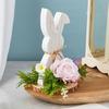 Easters Rabbit Wood Ornament Cartoon Rabbit Wood Crafts for Easters Home Party Desktop Decoration
