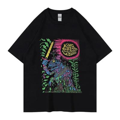 Rock Band King Gizzard and The Lizard Wizard Tee Shirt Unisex WoUnisex Cotton Short Sleeve T-shirt Hip Hop Vintage Oversized T Shirts