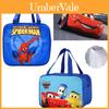 Cartoon Student Lunchbox Tas Geïsoleerd Met Dik Aluminiumfolie Canvas Materiaal Spider-man En Cars Thema