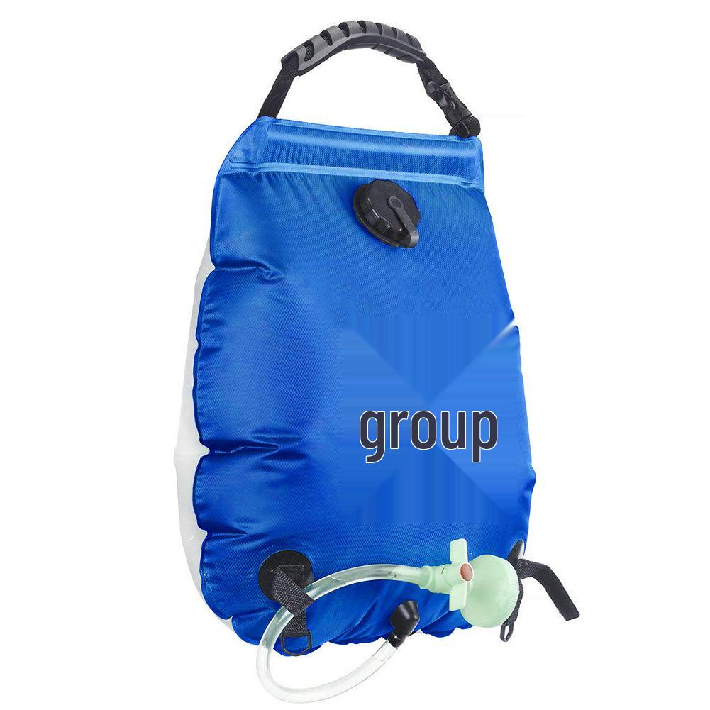 

20 л Солнечный походный душ с термометром - Складной и портативный резервуар для воды для купания синий