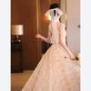 Neck engagement evening dress female host annual meeting light luxury niche high-end adult ceremony toasting dress bride princess dress