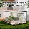 1 PC Transparent Aquatic Terrestrial Turtle Tank Turtle Habitat Box for Pet Reptile Amphibian Turtle Fish Tanks Box Pet Supplies
