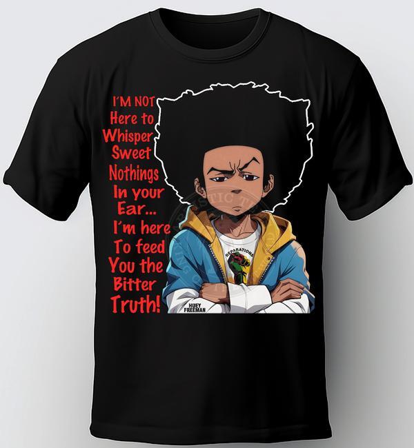 HUEY FREEMAN BOONDOCKS T-SHIRT. THE BITTER TRUTH BLACK TEE. RILEY. BOONDOCKS Unisex T-Shirt S