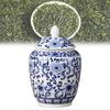 Blue and White Porcelain Tea Canister Desk Decoration Tea Jar Coffee Container