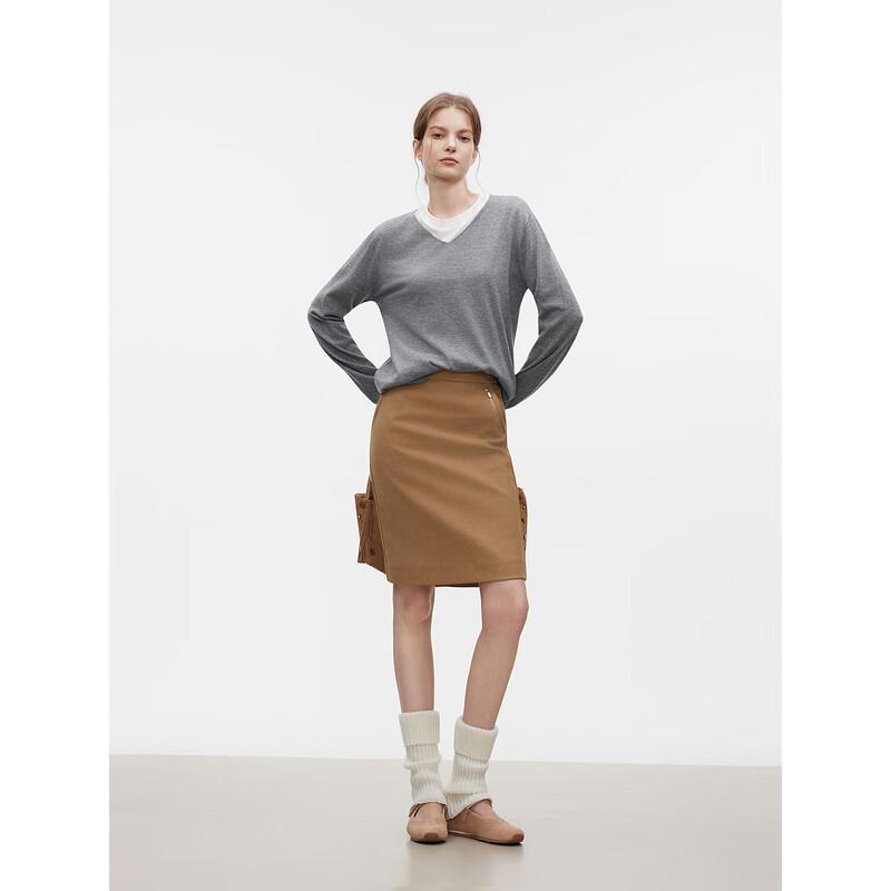 ELLE Women s Merino Wool Long Sleeve Pullover Sweater S 4190₽