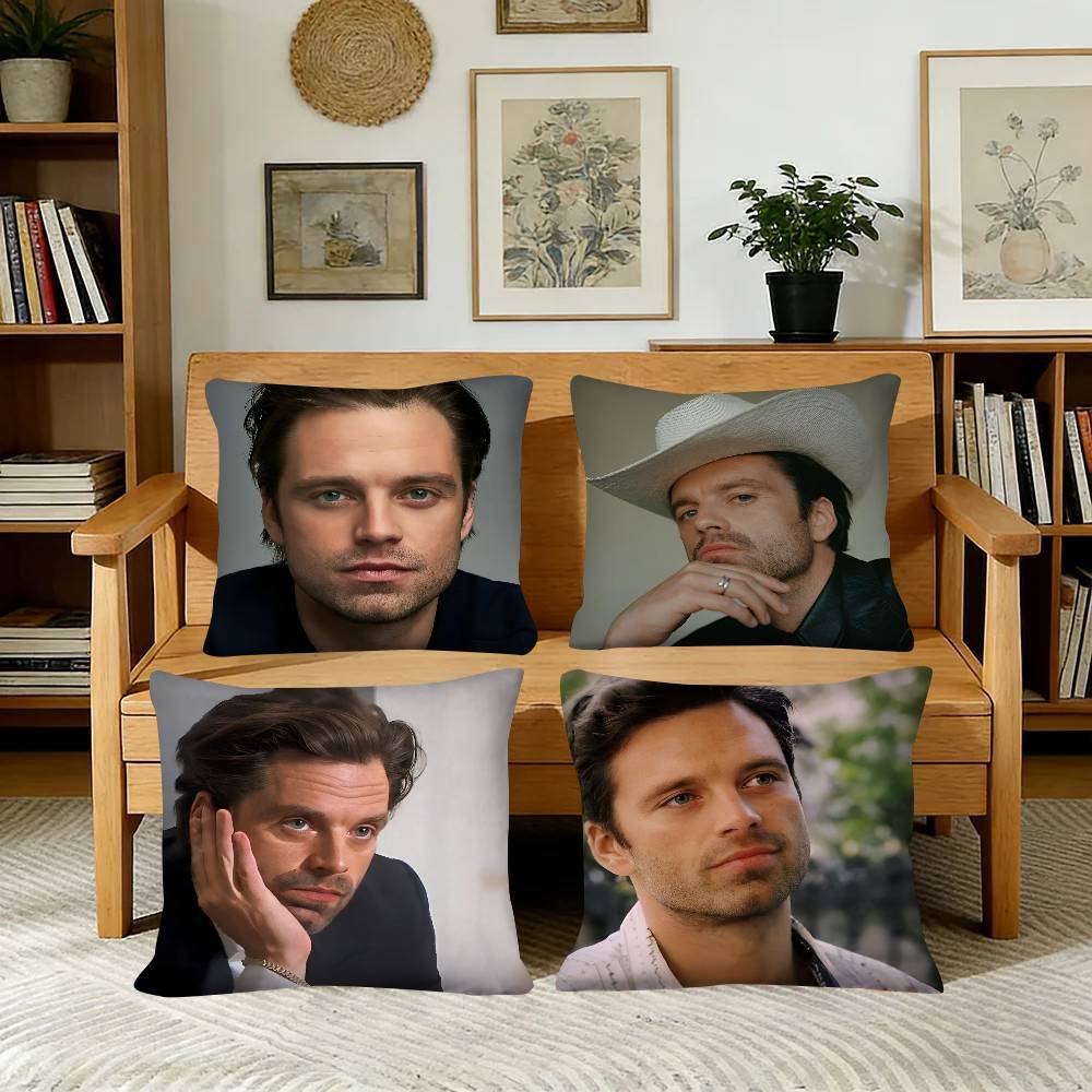 Schauspieler Sebastian Stan Kissenbezug Mode Quadratischer Kissenbezug Schlafzimmer Sofa Raum Ins Dekoration Freizeit