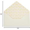 Paper Junkie Letter Paper & Envelopes Set - 60 Sheets (7.2 x 10.2 In) & 30 Ivory Envelopes (4 x 7.7 in), Gold Border, 100 GSM - Vintage Lined