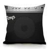 Home Decor Pop Band Cushion Cover Black Guitar Music Pillowcase Retro Speaker Piano Rock White