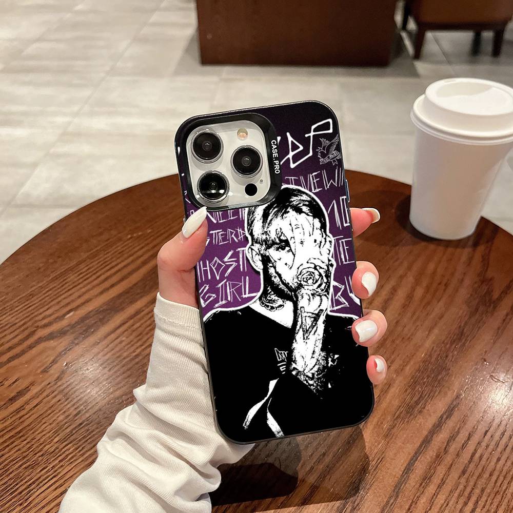 

Emo Rapper Lil Peep Phone Case For IPhone 17 16 15 14 11 12 13 Pro Max Plus Pro Colored Silver Cover iPhone 16pro max