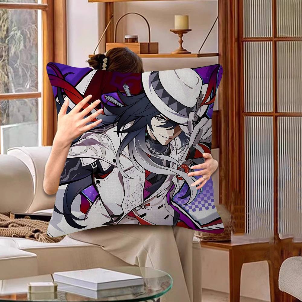 Honkai Star Rais Game 4545cm Cushion Cover Pillow Cover Decor Pillowcase Home Pillowcase For Couch Pillow