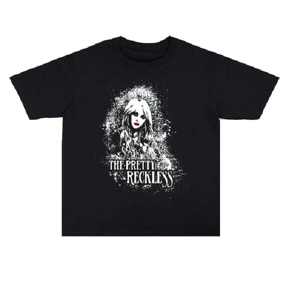 

2025 Summer The Pretty Reckless Taylor Momsen Printed Cotton Loose Women s T-shirt High Quality Short Sleeve T Shirt Tee Tops1 XXXXXL чорний