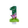 Number Birthday Candles 0-9 with Green to Gradient Butterfly Design for Decorations and Birthday Parties