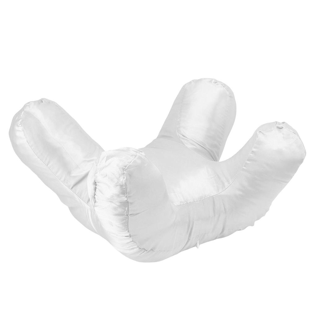 Comfortable Face Pillow Lightweight Soft Supportive Face Down Pillow for Back Side Stomach Sleeping Cotton White