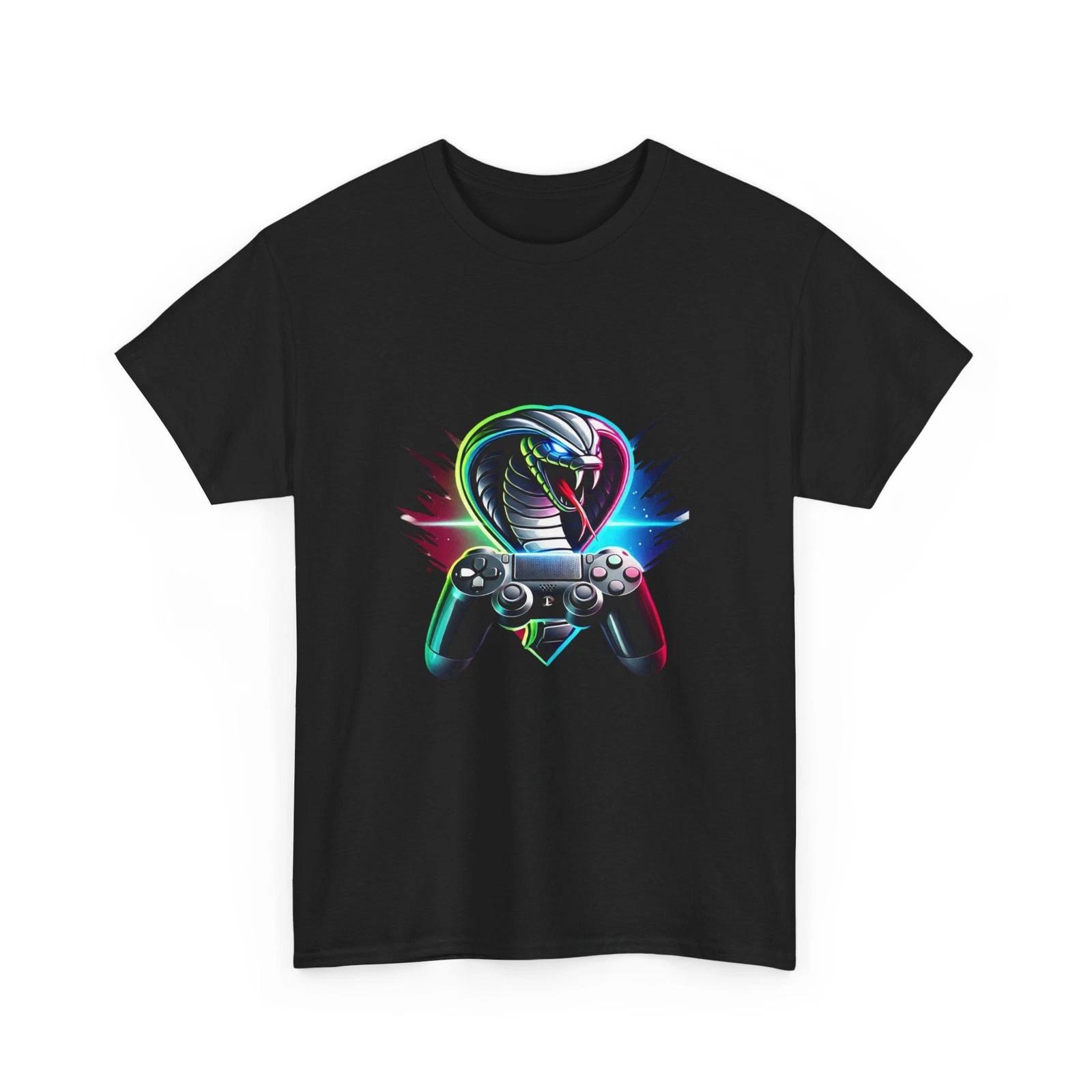 Cobra Gaming T-Shirt Gaming Controller Retro Gamer Snake Tee 4XL