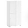 Highboard White 79 X 41 X 151 Cm Engineered Wood