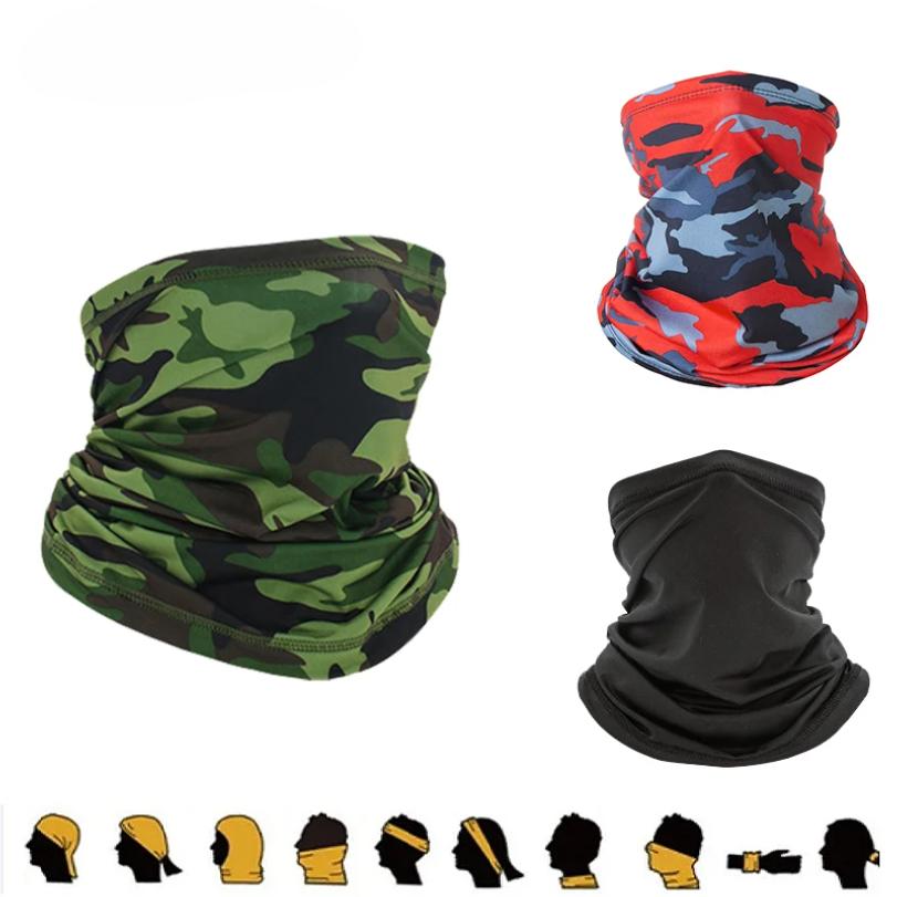 Cycling Face Mask Absorb Sweat Breathable Fishing Training Sport UV Face Scarf Neck Gaiter Summer Bicycle Face Bandana Head Band