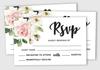 Inkdotpot 50 Blank RSVP Cards With White Envelopes Floral 4"x6" Response Cards-RSVP Reply Card For Wedding-Bridal Shower-Baby Shower-Rehearsal