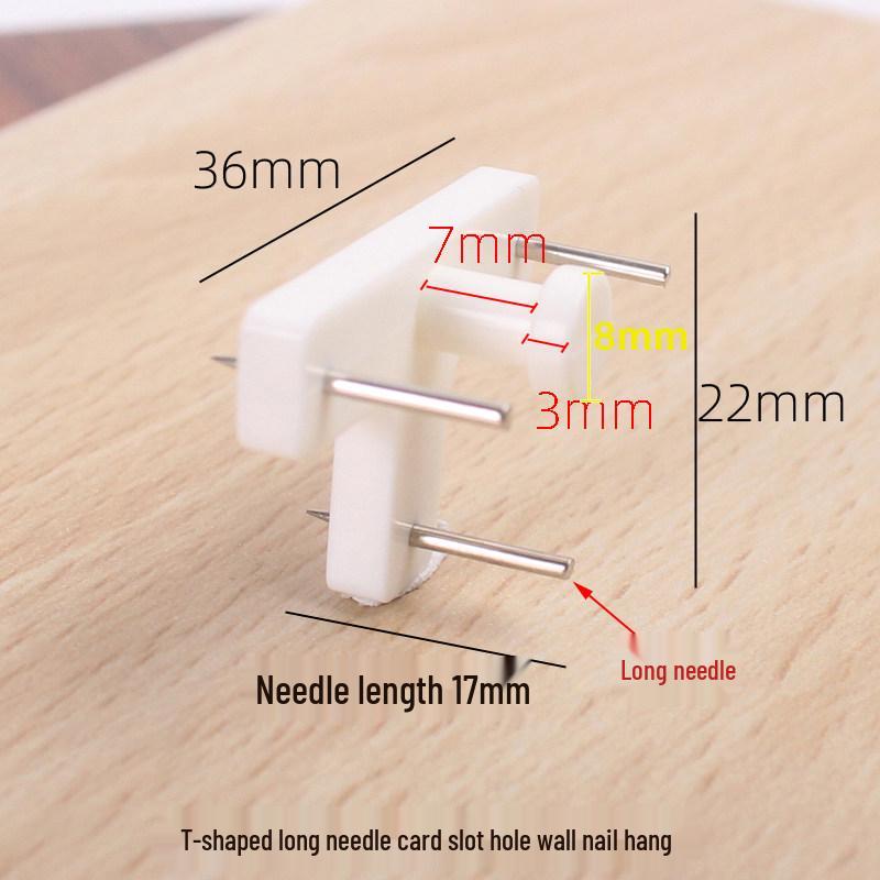 Invisible T-Shaped Nails: Traceless Hanging with Small Hole, Round Head for Clock or Painting - No Drill Required