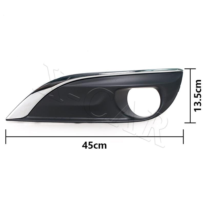 For Peugeot 308 TX3 2011 2012 2013 2014 2015 Front Bumper Fog Lamp Light Cover Frame Hood 1607766180 1607766280