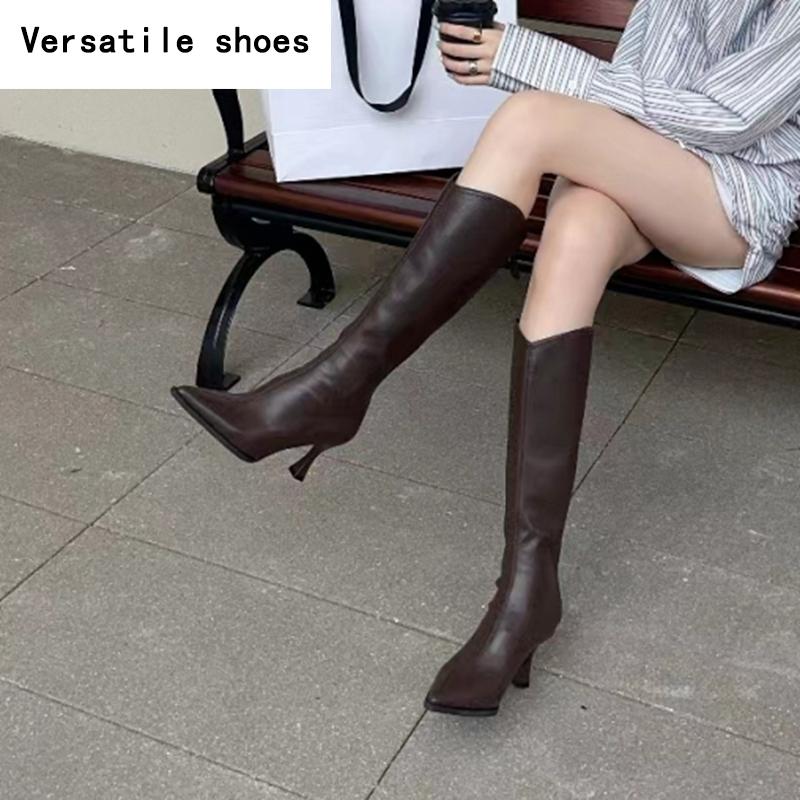 Kniehohe Stiefel für Damen, Stretch, modisch, elegant, für Tanzpartys, Abschlussballschuhe, High Heel, moderne lange Stiefeletten für Damen