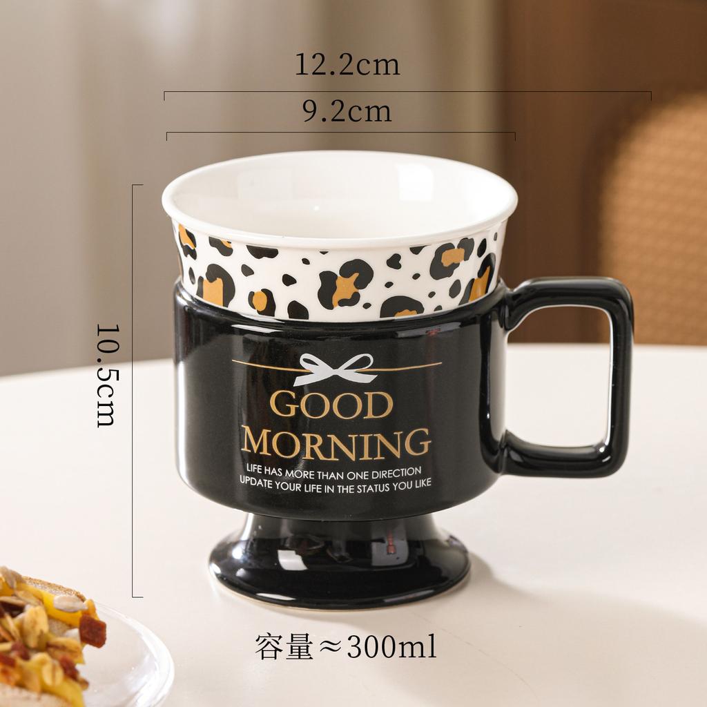 European Ceramic Mug Goblet Office Drinking Cup Coffee Cup Breakfast Cup Souvenir Ladies Water Cup