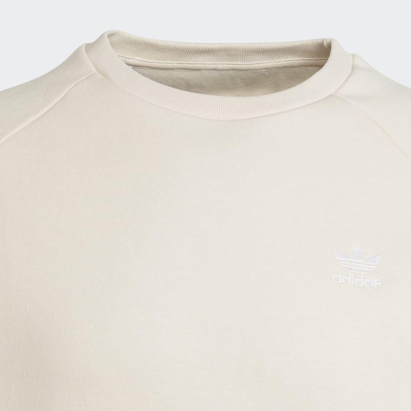 adidas Originals Sweatshirts Men's Ecru Crew Neck Moderate Regular HE9428