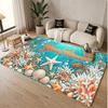 Fish Ocean Theme Soft Crystal Velvet Rug Custom Name & Text Print Non Slip Floor Rug for Bedroom Living Room