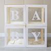 Set of 4 Baby Boxes with Letters for Wedding Baby Shower Birthday Party Decor top sale