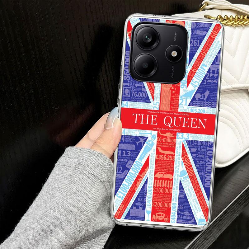 Union Jack England UK Flag Case for Xiaomi Redmi Note 14 13 12 11 Pro Plus Phone Cover 14S 12S 11S 11E 11T 10S 10 9S 9 Silicone