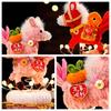 Handmade Glowing Rotating Lantern Cartoon Unfinished DIY Twister Stick Cute DIY Material Kit Spinning Horse Lantern New Year