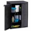 Garden Storage Cabinet Black 65 x 45 x 88 cm PP Wicker Look