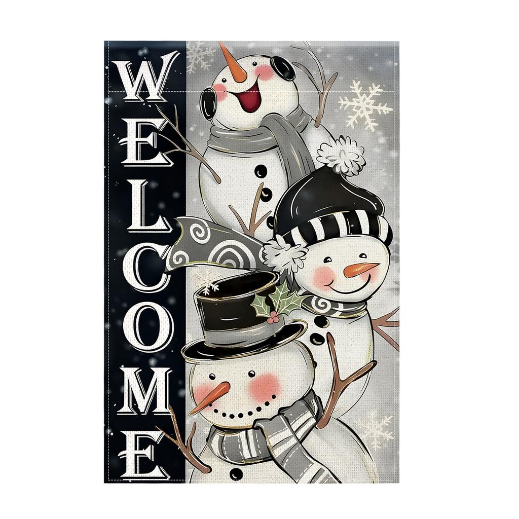 Christmas Gingerbread manGarden Flag 12x18 Inch Double Sided for Courtyard Outdoor Welcome Flag Decoration (Excluding Flagpole)
