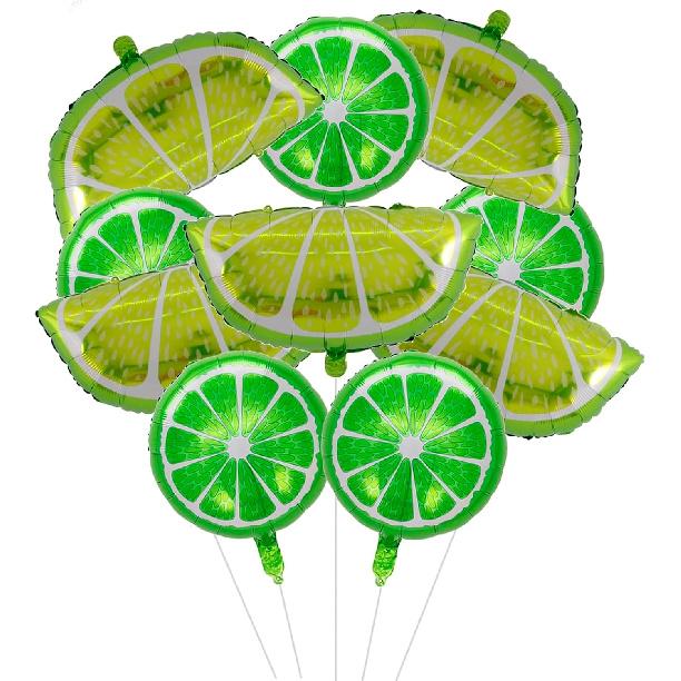 Lemon Balloons 10Piece Lemon Foil Mylar Balloons for Boy Girl Lemon Birthday Party Decorations
