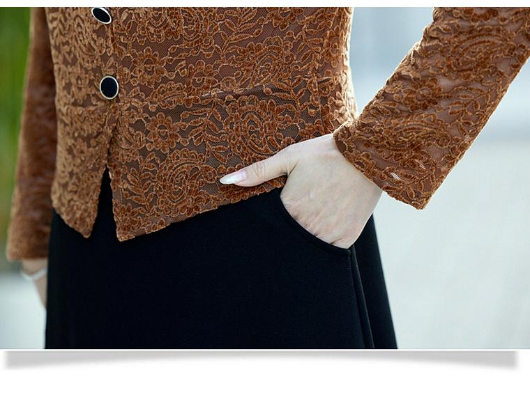 Rochie la modă de primăvară 2025 din două piese cu mâneci lungi pentru femei elegante de vârstă mijlocie