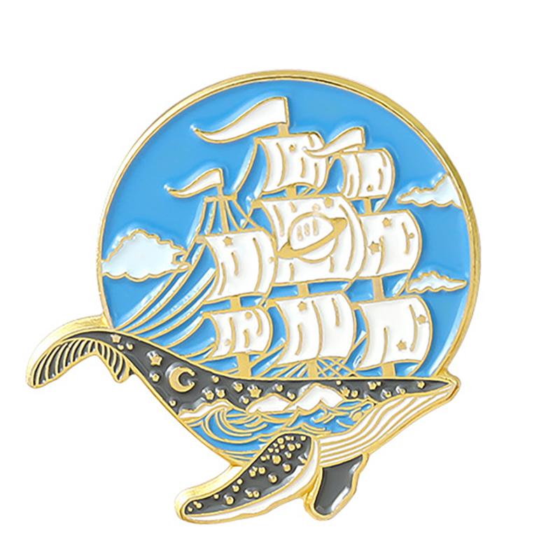 Whale Brooch Marine Animal Brooch Save Ocean Save Whale Enamel Clothing Accessories Backpack Brooch Badge Lapel Pins