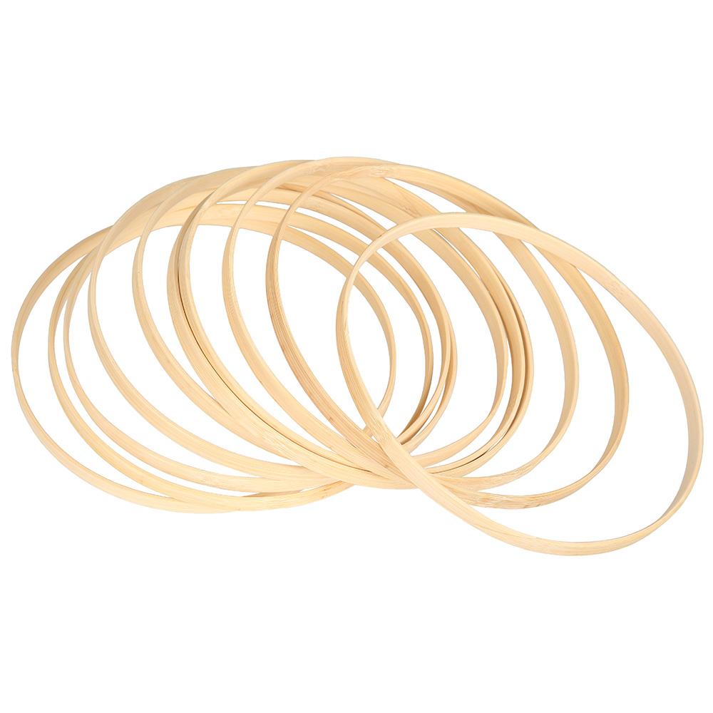 18/10Pcs Bamboo Rings Set 15-30cm DIY Bamboo Hoops Set For Flower Wreath Dreamcatcher Making Craft DIY Wedding Wreath Decor