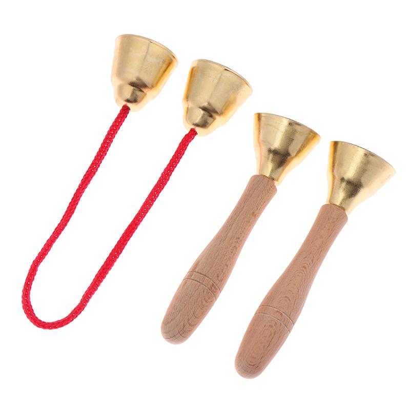 1 Par de Brinquedo de Instrumento Musical Infantil Sino com Cordas/Cabos Instrumento Montessori Orff Brinquedo de Aprendizagem Musical para Jardim de Infância