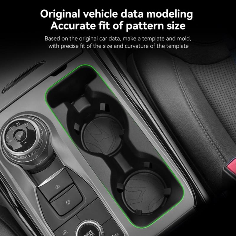 TPE Cup Holder Insert Protector for Select Model SUVs Featuring Antislip Surfaces Easy Cleaning Maintenance