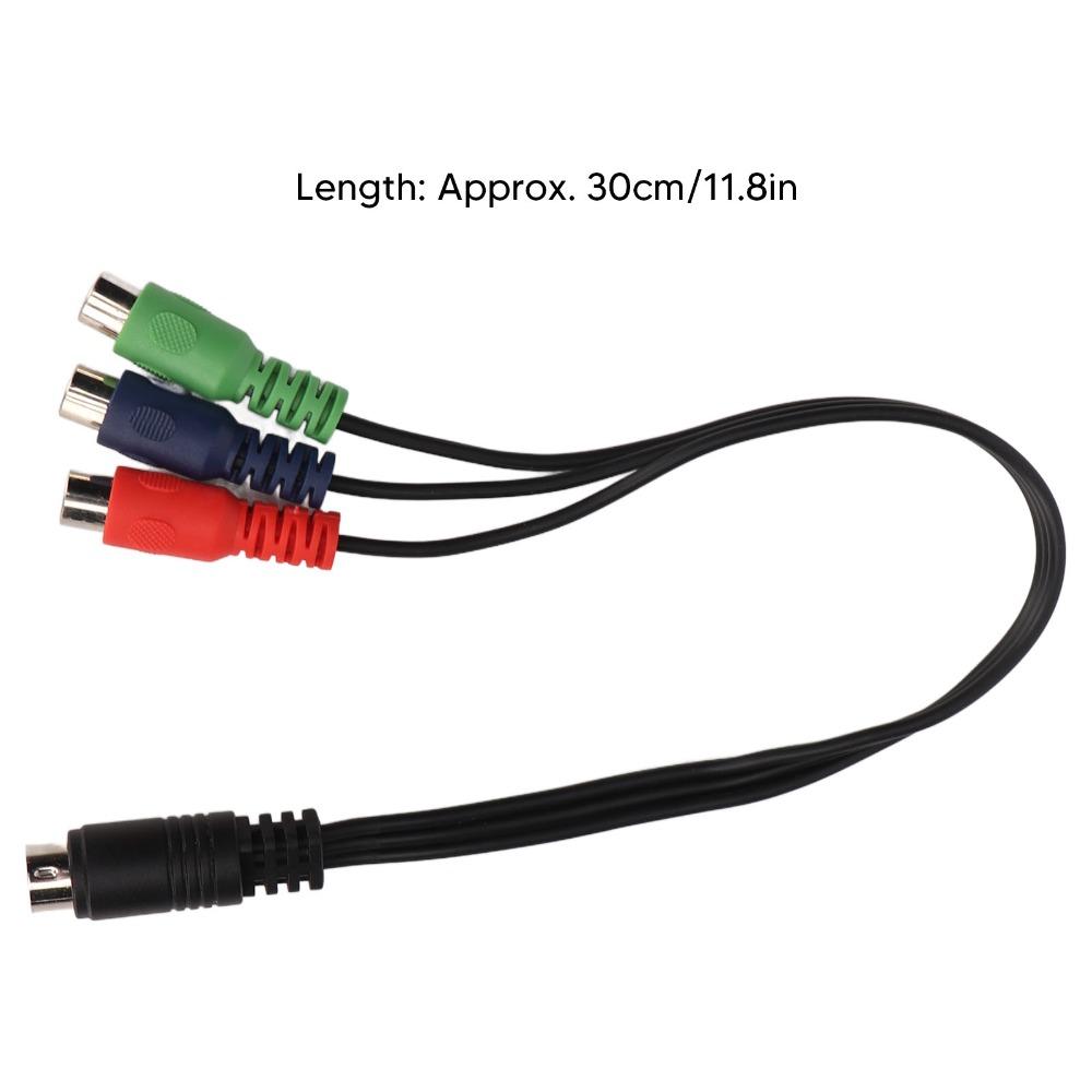 Plug and Play MINI DIN 9-Pin auf 3RCA Kabel 11,8 Zoll MINI DIN 9-Pin Stecker auf 3RCA Buchse RGB Video Adapterkabel RGB Verbindung