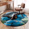Avatar Pattern Round Rug, Indoor/Outdoor Mat, for Picnic, Gameroom, Bedroom, Office, Living Room, Home Decor Carpet, Birthday Gift