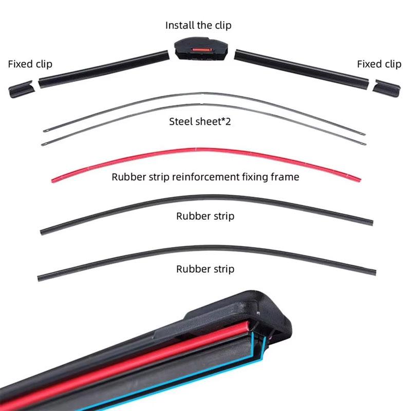 LH Front Rear Windshield Wiper Blades For Toyota C-HR CHR C HR 2016-2023 2PCS Windscreen Window Accessories 2017 2018 2019 2020