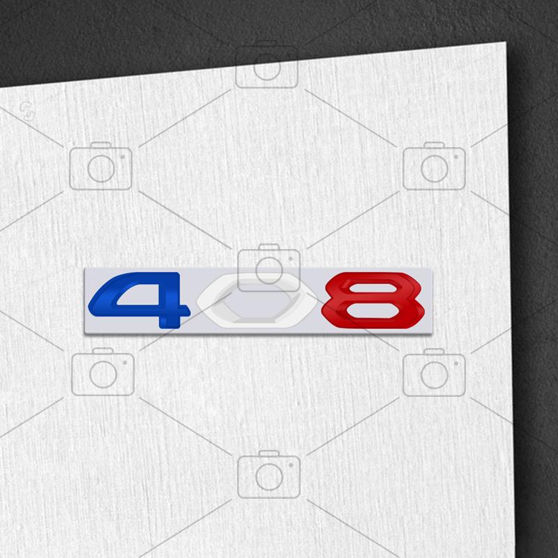 Car Metal Body For Peugeot 508 408 308 208 Logo French Tricolor Letter Decals Styling Badge Trunk Fender Emblems Sticker ENH5