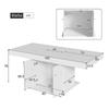 Extendable Dining Table, L140/180*W80*H76cm, with Storage, Rectangular, Coffee/Leisure, Space-Saving Multifunctional, Automatic Telescopic, White