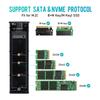 M2 SSD Case NVME Enclosure M.2 to USB SSD Adapter for NVME PCIE NGFF M.2 SATA SSD M/B+M Key 2230/2242/2260/2280 M2 Dual Protocol