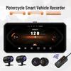 6-inch 2K HD Wireless Touchscreen Motorcycle Dash Cam with CarPlay, GPS, and Tire Pressure Monitoring